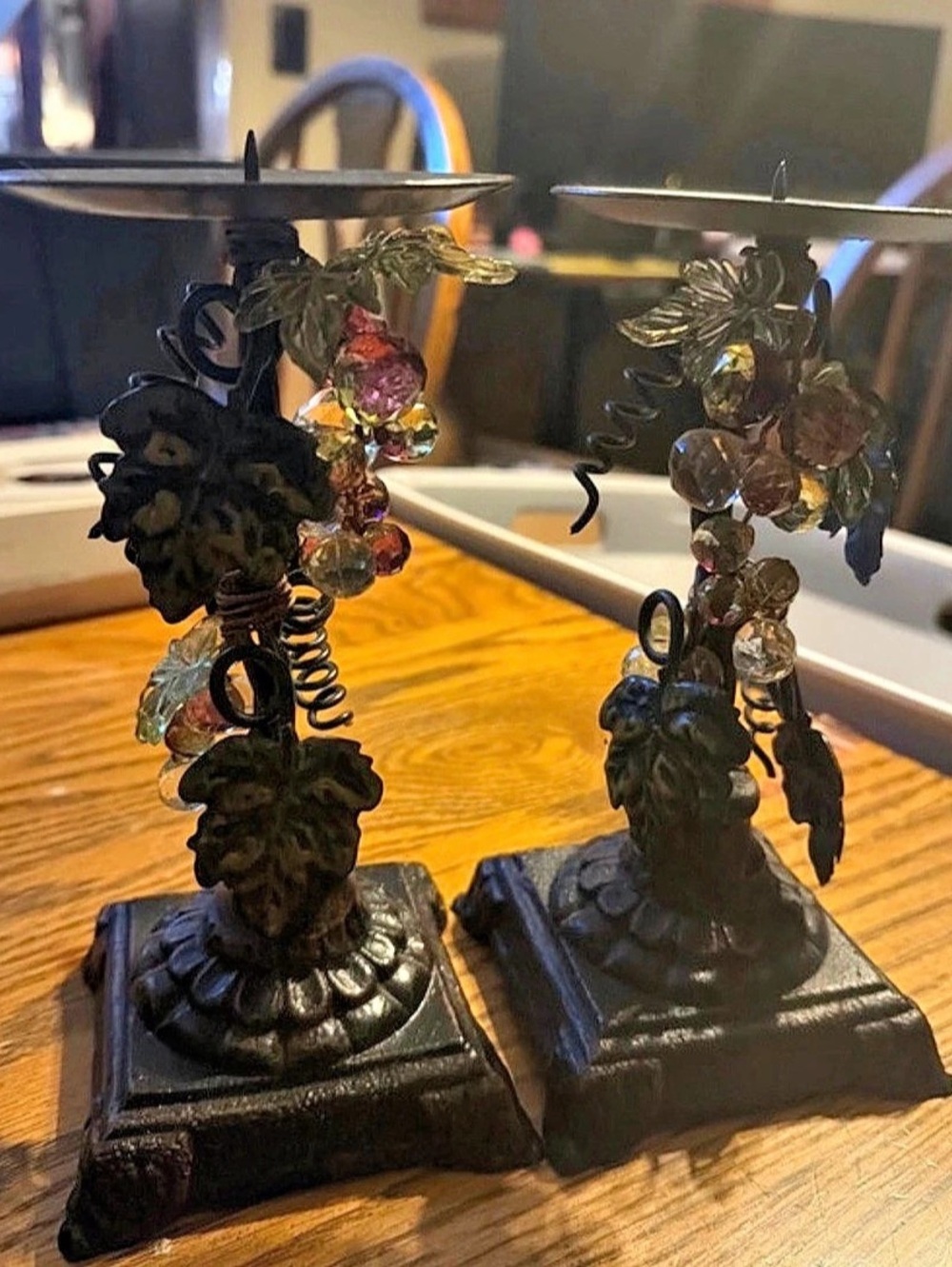 Pair of Decorative Candle Holders